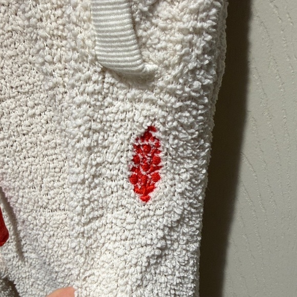Free People Cozy White and Red Joggers Size M - Picture 3 of 7